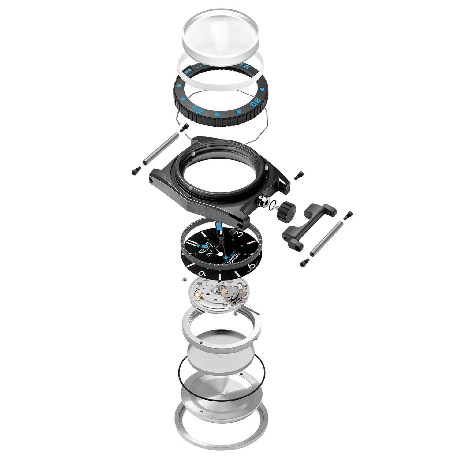 GF50678 Men's Watch ZRC - exploded view GF50678 Men's Watch ZRC - exploded view