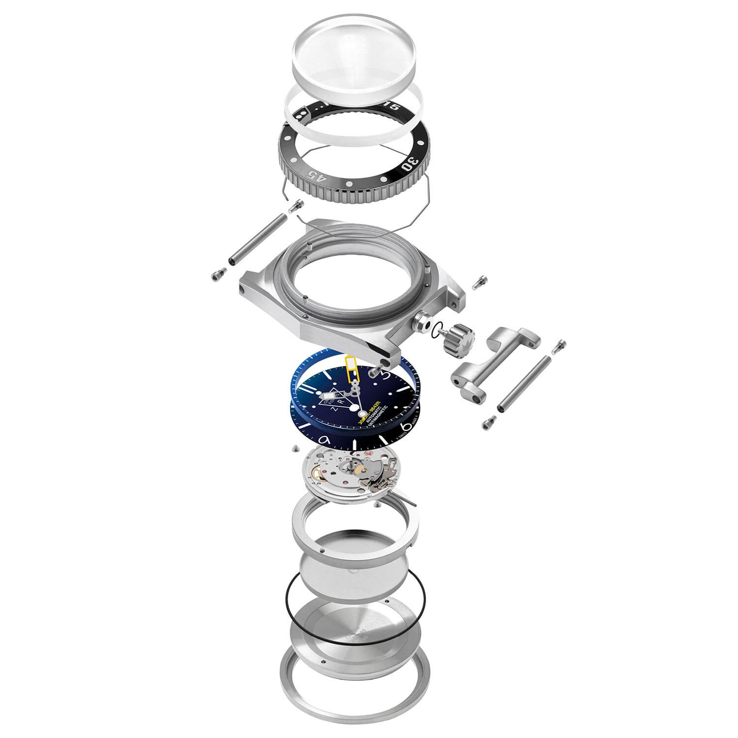 GF50698 Men's Watch ZRC - exploded view GF50698 Men's Watch ZRC - exploded view